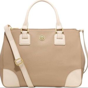Tory Burch tan tote in great condition.